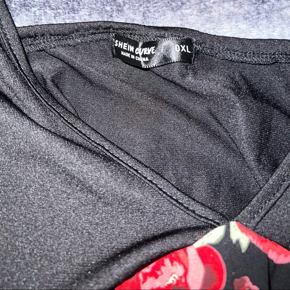 Floral High Waist Spaghetti Strap Dress (0XL) - Picture 11 of 13